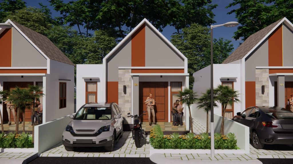 foto tampak rumah tipe 30/95 perumahan Mahkota Residence