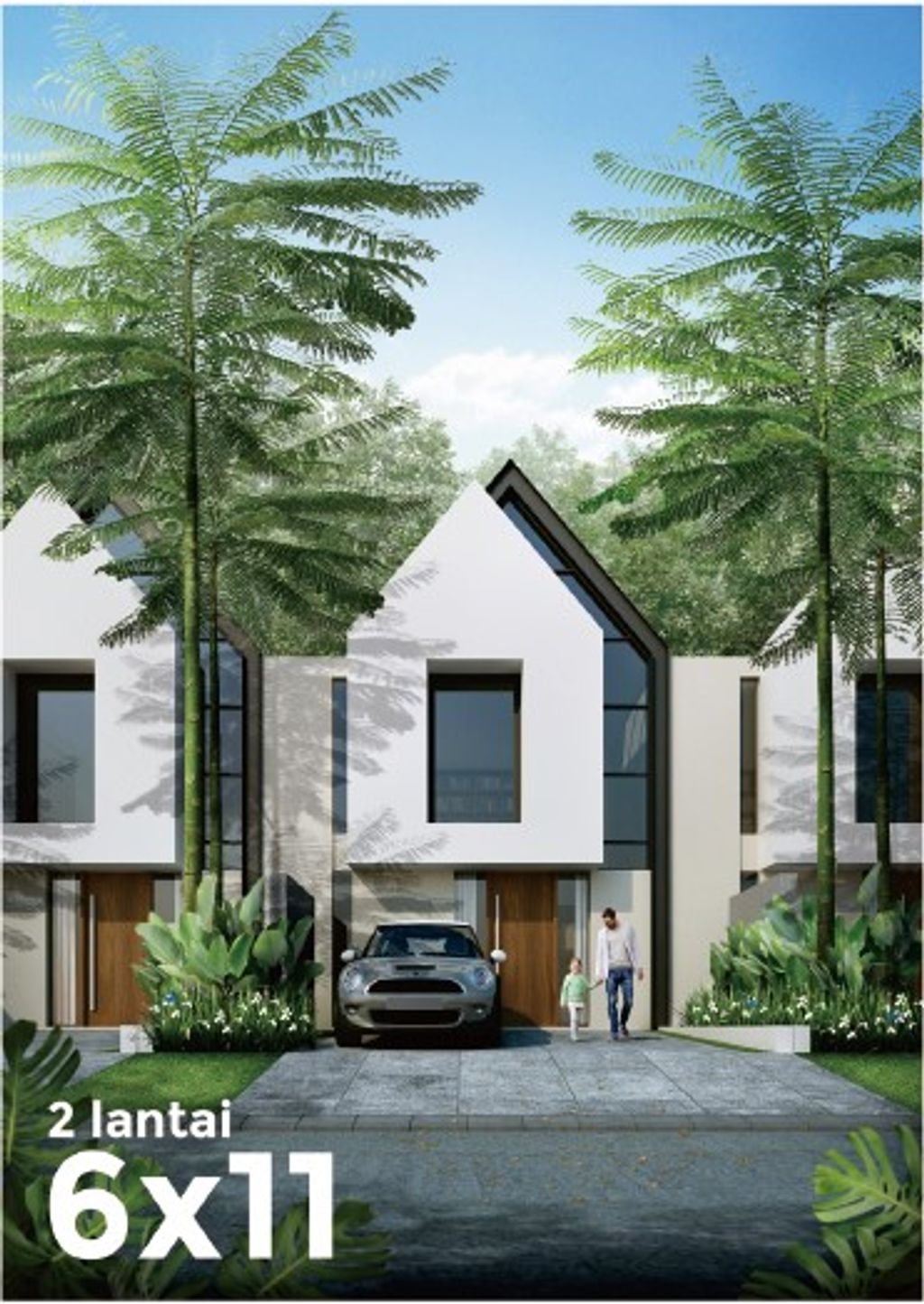 foto tampak rumah tipe 6x11 3BR perumahan ROYAL RESIDENCE MENGANTI