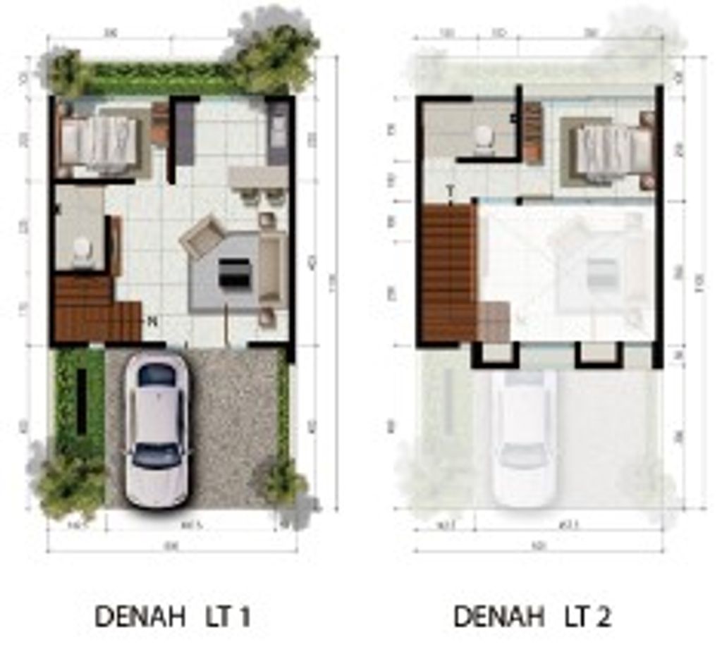 foto denah rumah tipe 6x11 3BR perumahan ROYAL RESIDENCE MENGANTI