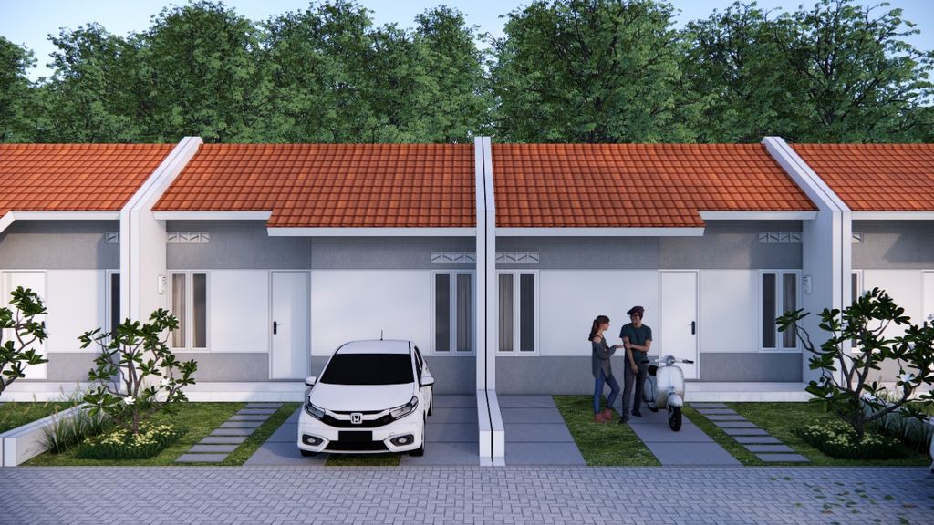 foto tampak rumah tipe Special unit perumahan Madanaya Residence Batang