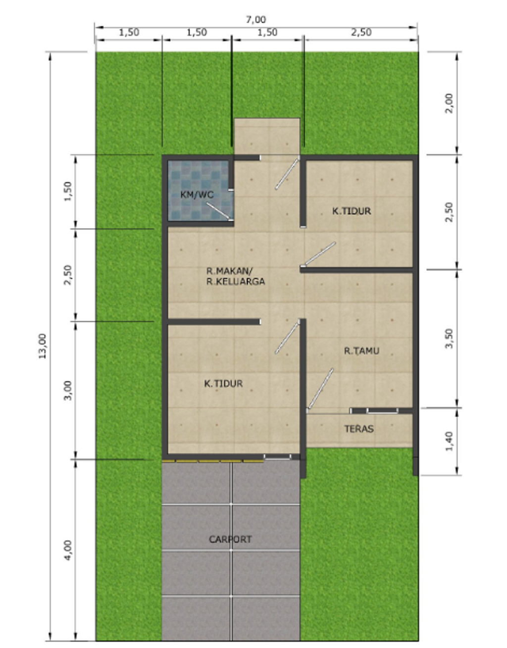 foto denah rumah tipe CITRA BUANA RESIDENCE perumahan CITRA BUANA RESIDENCE