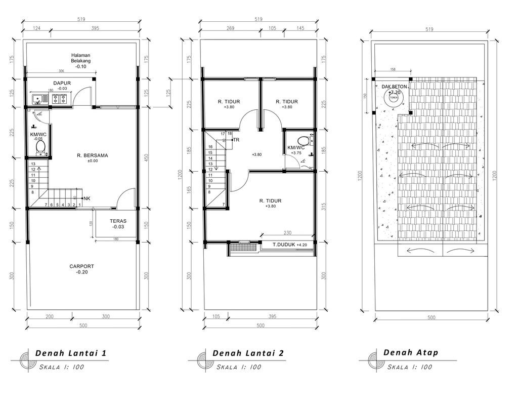 foto denah rumah tipe Compact Minimalis HC perumahan G-Land Padalarang Estate
