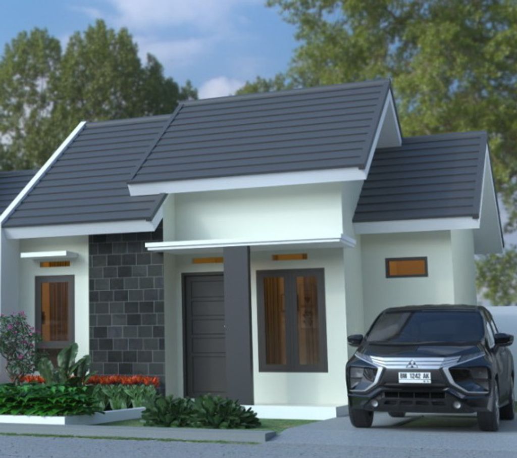 foto tampak rumah tipe 36 perumahan SP 7 REGENCY