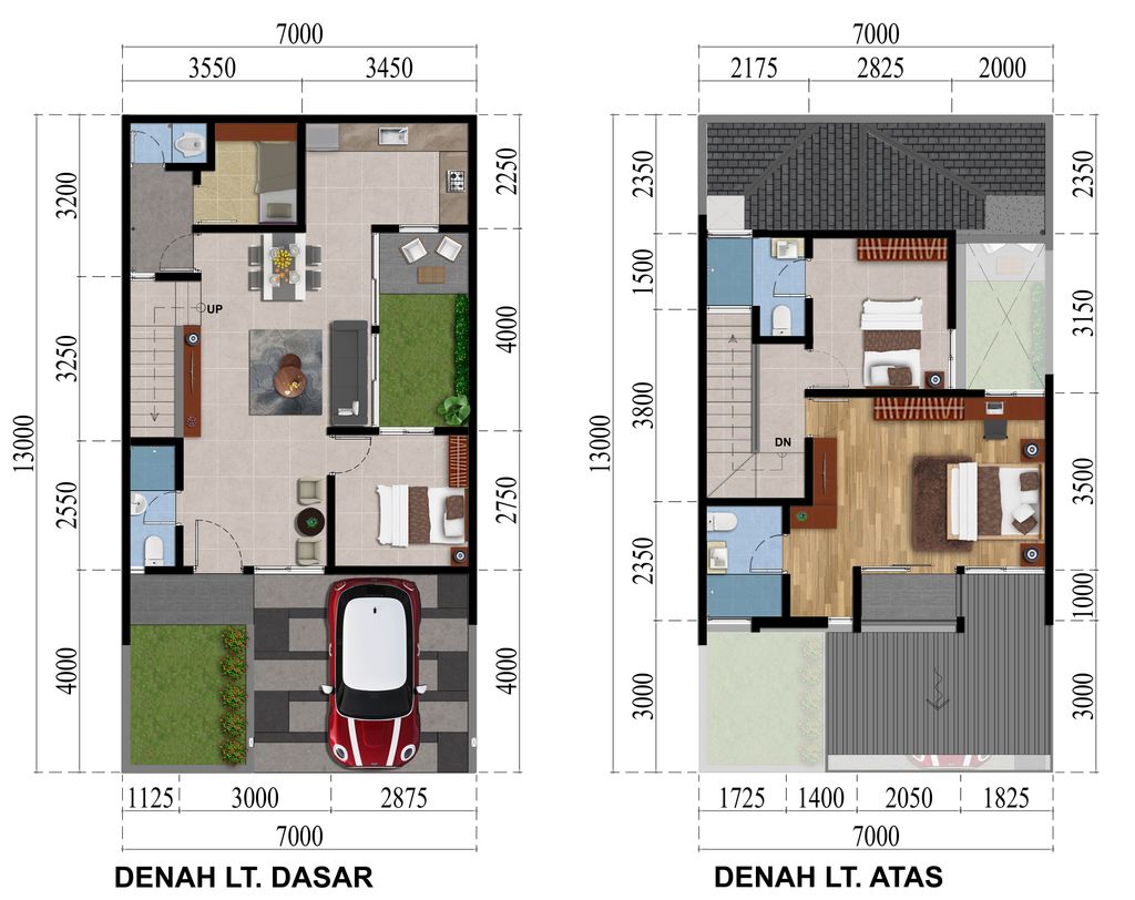 foto denah rumah tipe 110 (91/110) Blok BB perumahan PERUM. KOTA WISATA
