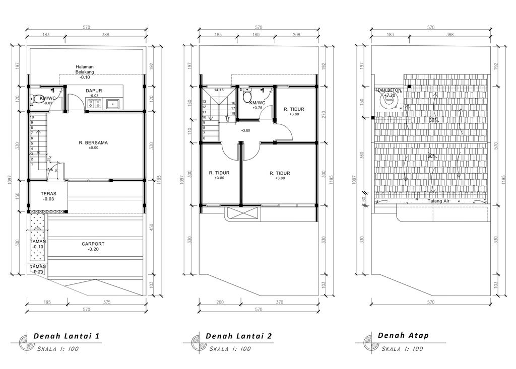 foto denah rumah tipe Compact Classic 648 perumahan G-Land Padalarang Estate