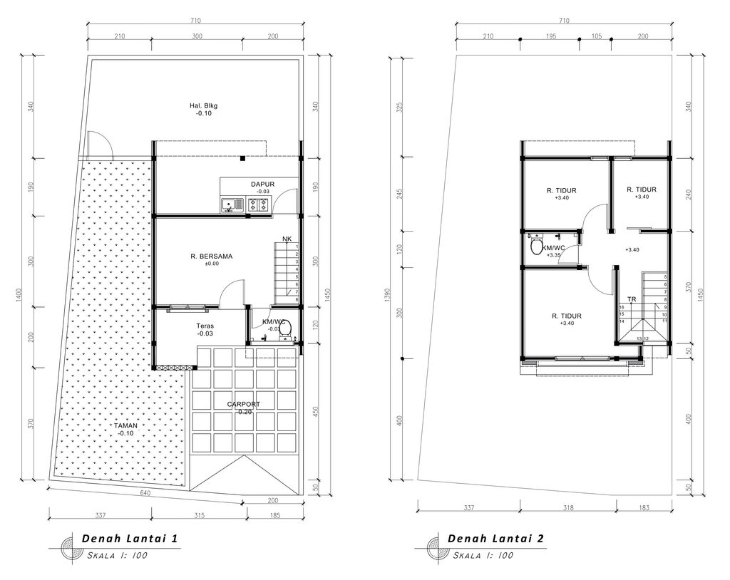 foto denah rumah tipe Compact Classic (3KT) 599 perumahan Griya Pataruman Asri 2
