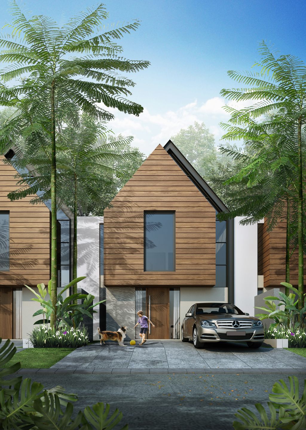 foto tampak rumah tipe 7x12 3BR perumahan ROYAL RESIDENCE MENGANTI