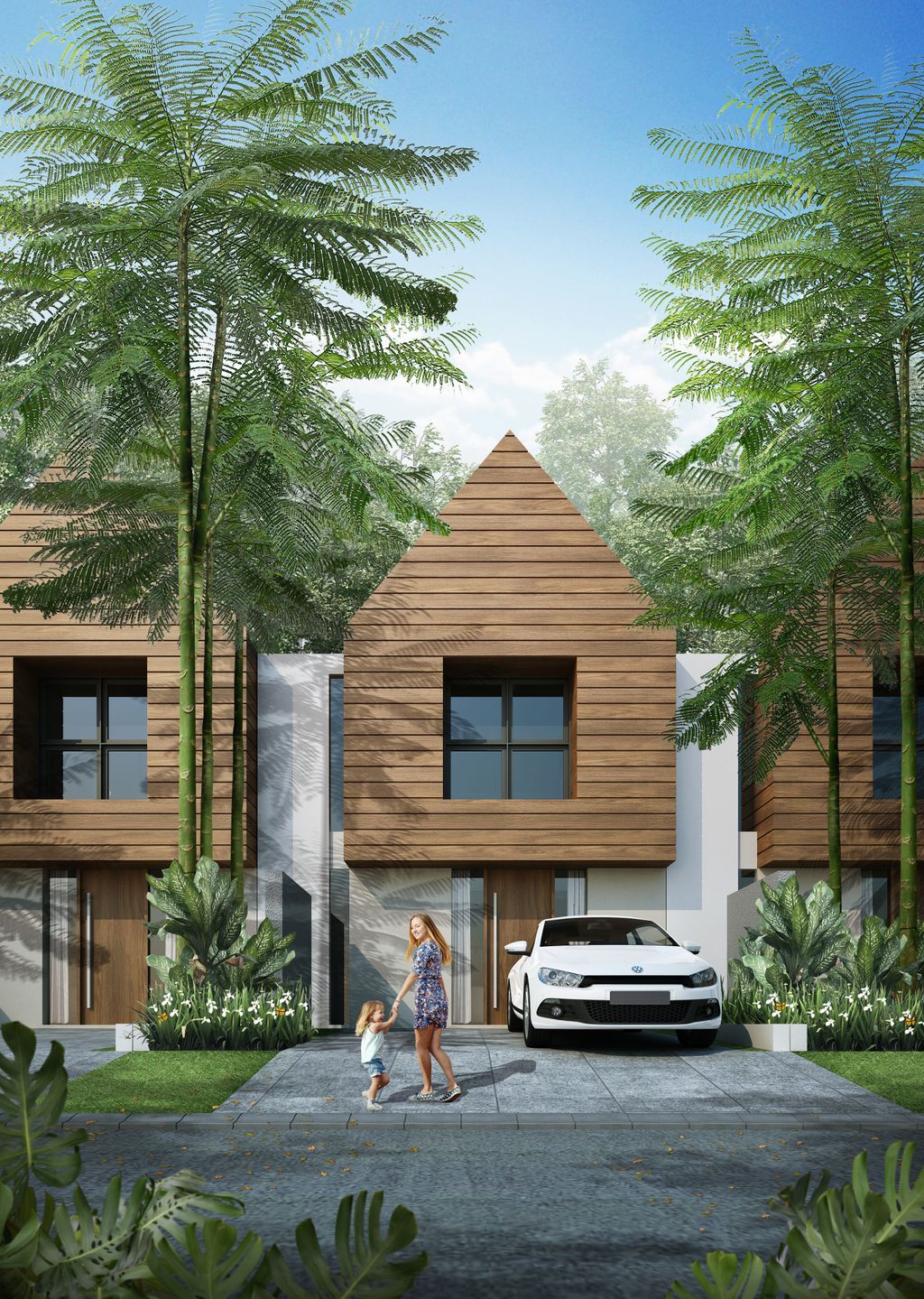 foto tampak rumah tipe 6x10 3BR perumahan ROYAL RESIDENCE MENGANTI