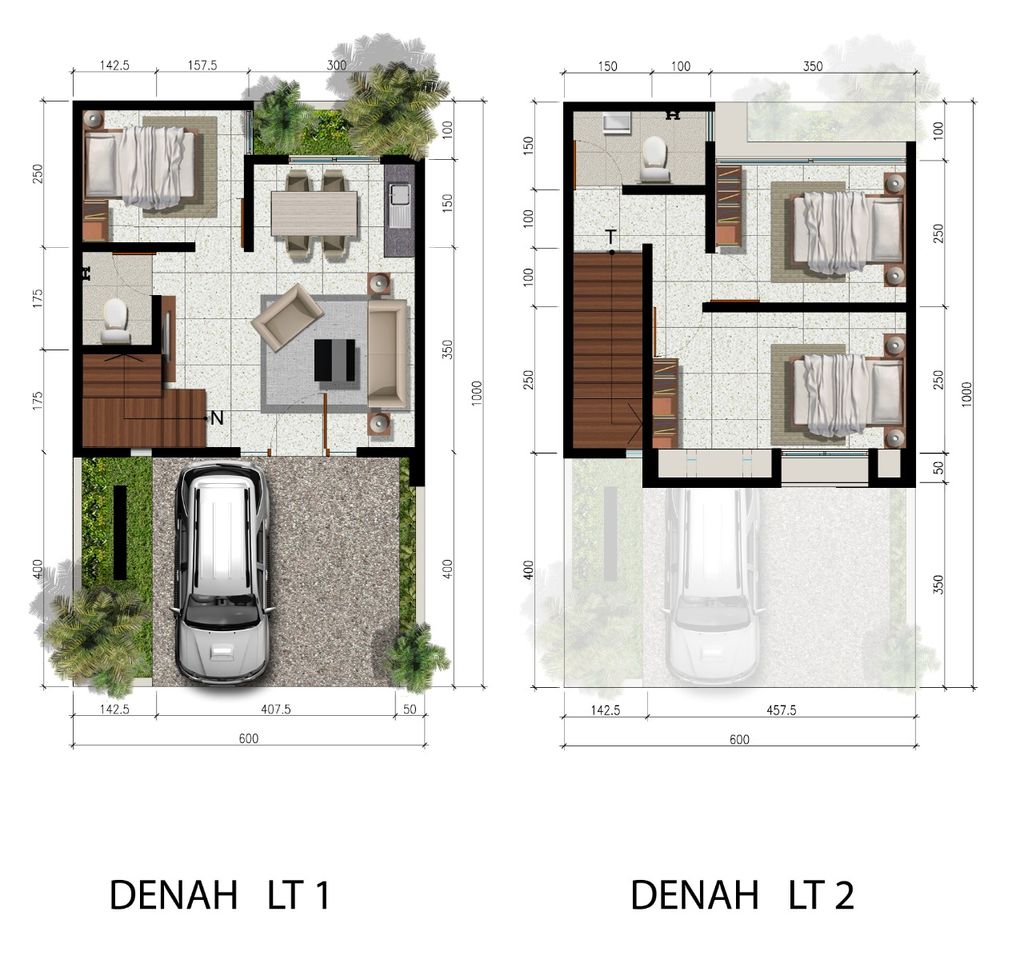 foto denah rumah tipe 6x10 3BR perumahan ROYAL RESIDENCE MENGANTI