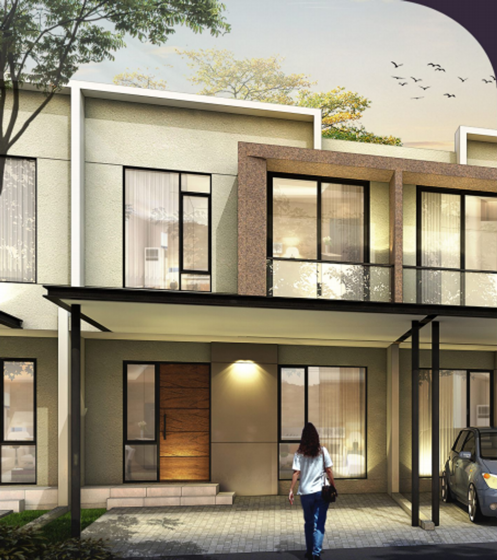 foto tampak rumah tipe CALIFORNIA MAROON BADAN perumahan RUMAH MILENIAL