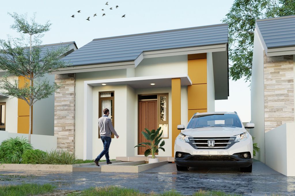 foto tampak rumah tipe 36 perumahan GREEN DEKISA