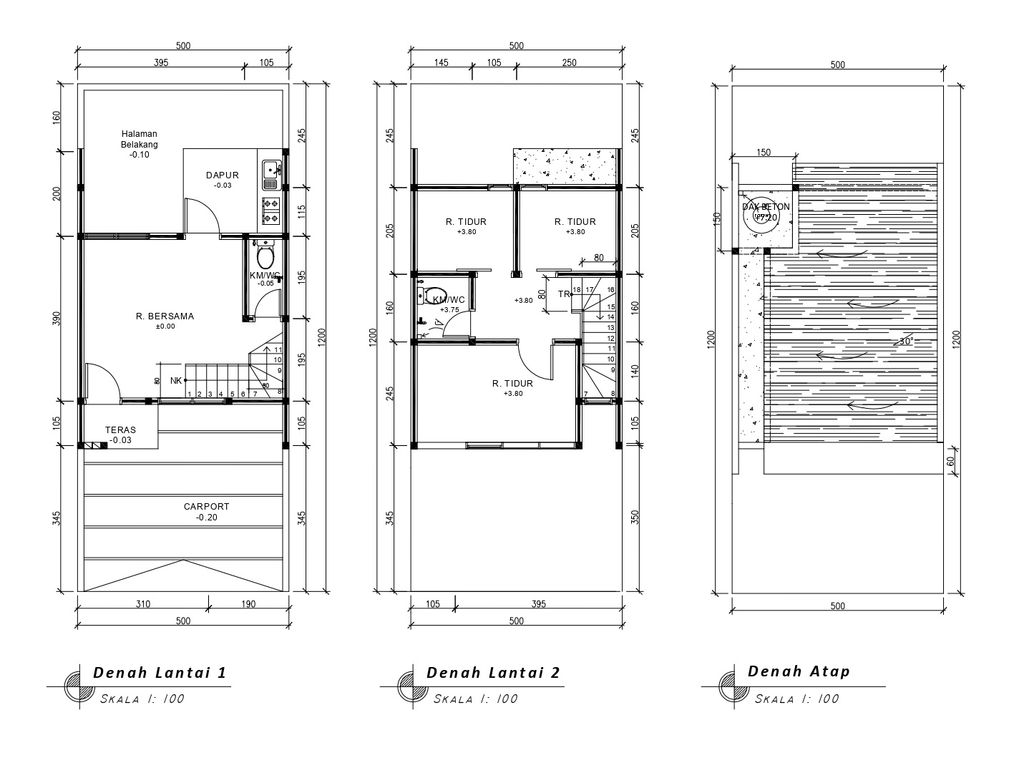foto denah rumah tipe Elwood Mezanin Classic 442 perumahan G-Land Padalarang Residence 3