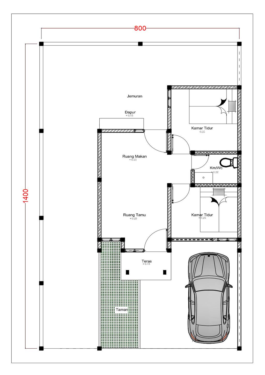 foto denah rumah tipe 182 perumahan BUKIT MARUNDAU RESIDENCE