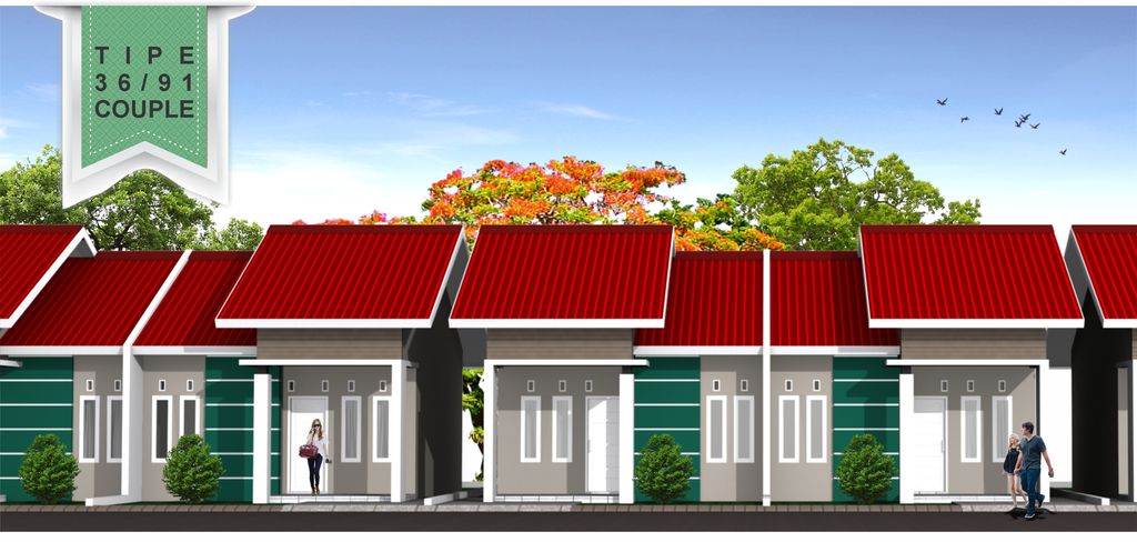 foto tampak rumah tipe Subsidi Kopel 2024 perumahan Perumahan Permata Garden