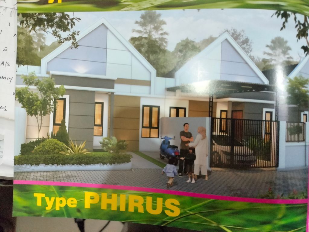 foto tampak rumah tipe PHIRUS 92 perumahan REZANNA RESIDENCE 2