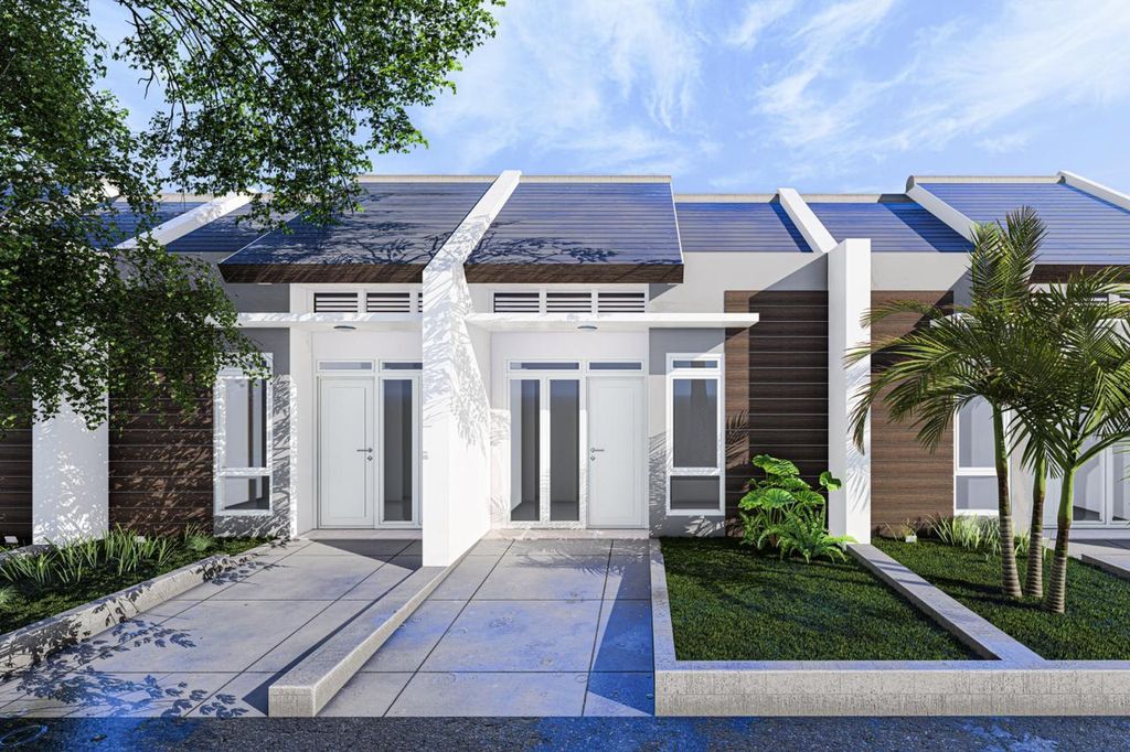 foto tampak rumah tipe ABIYAN 5X12 perumahan PERUMAHAN BUMI SAKINAH 2