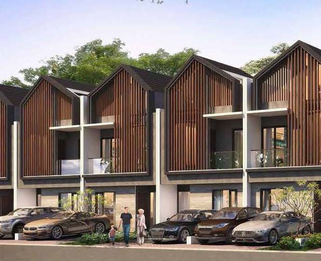 foto tampak rumah tipe MAIKA perumahan DISCOVERY ALUVIA III BINTARO JAYA