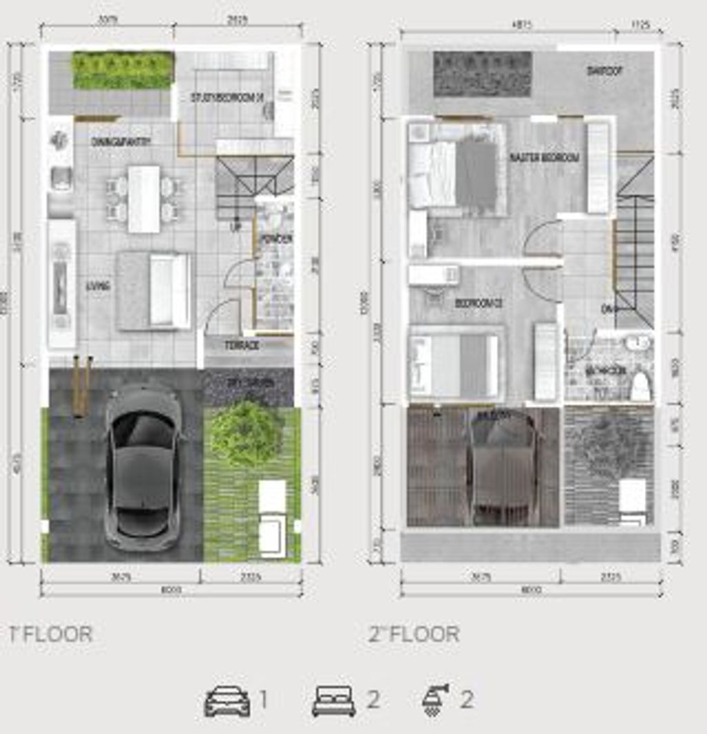 foto denah rumah tipe N6 Var (71/variable) perumahan ASERA NISHI