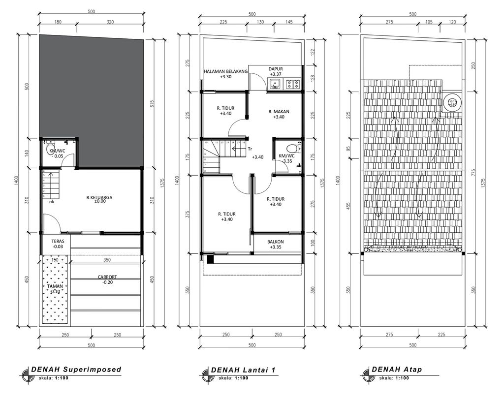 foto denah rumah tipe Compact - Superimposed 444 perumahan G-Land Padalarang Residence 2