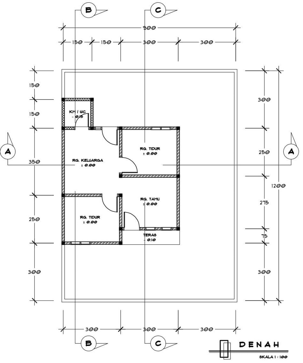 foto denah rumah tipe 36 perumahan RABBANI RESIDENCE