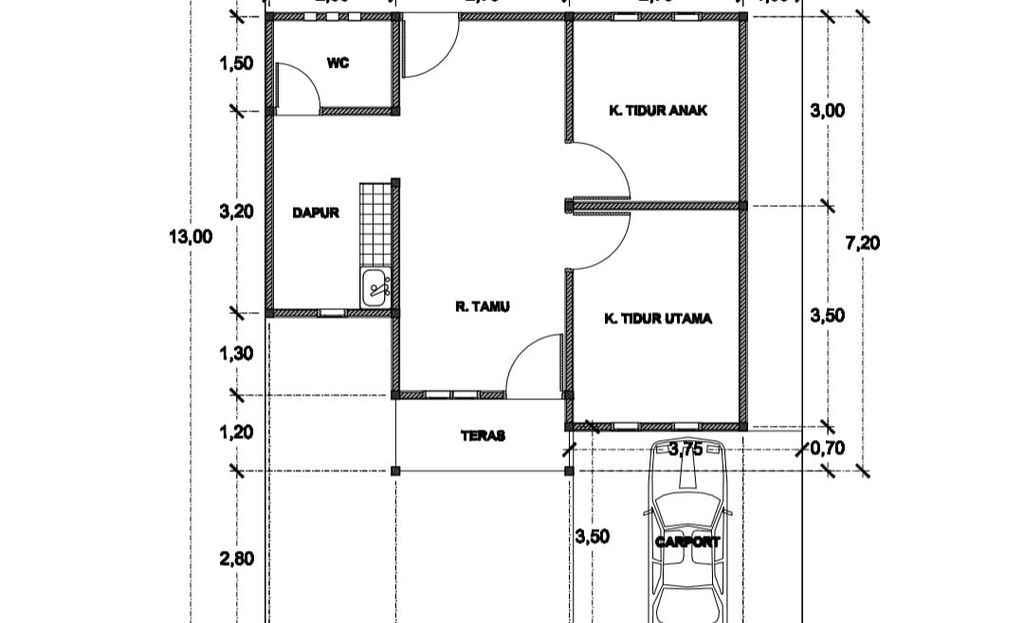 foto denah rumah tipe 36 perumahan PERUMAHAN PESONA DUMAI II