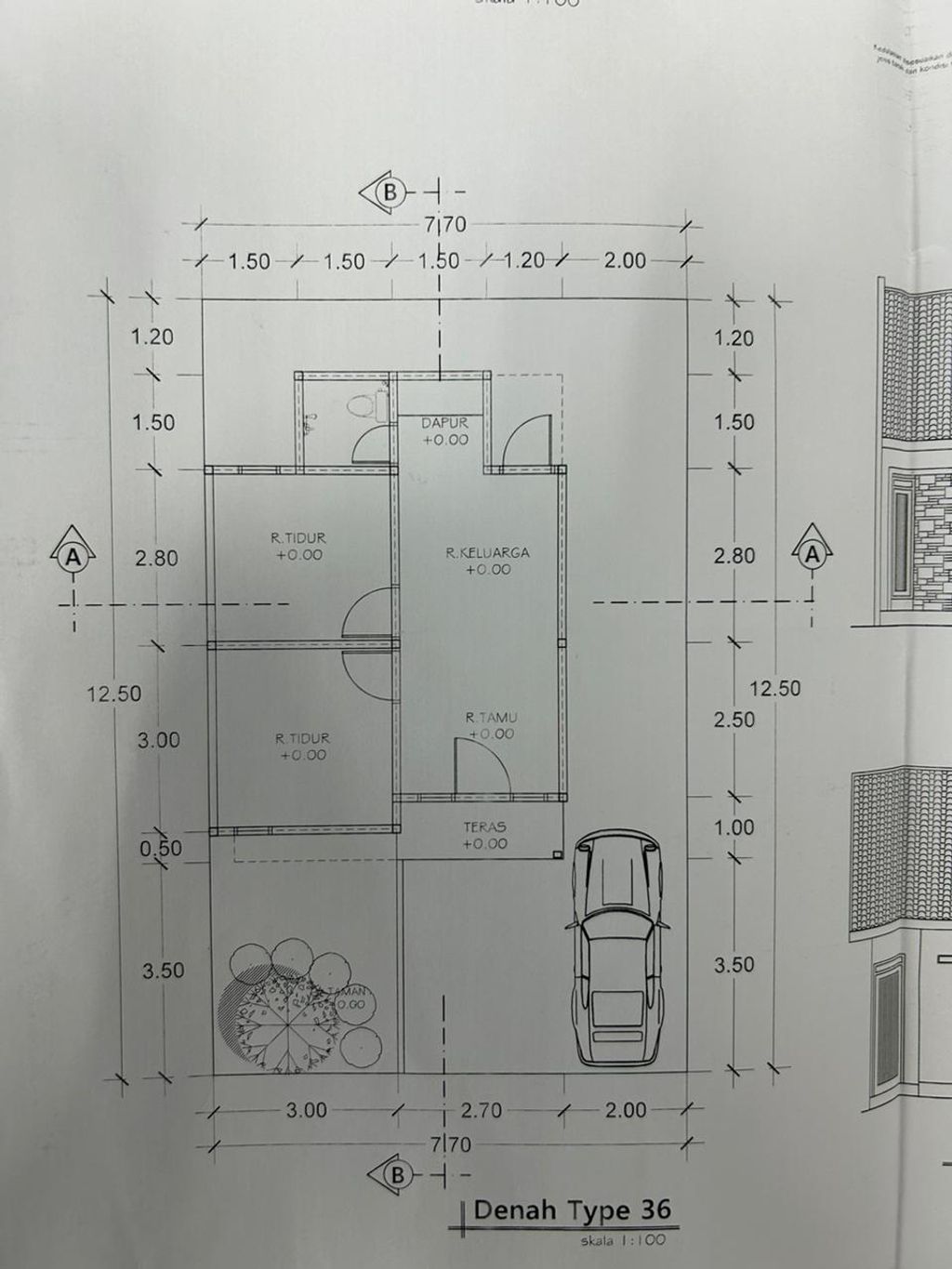 foto denah rumah tipe 36 perumahan Grand Fathyyah 2