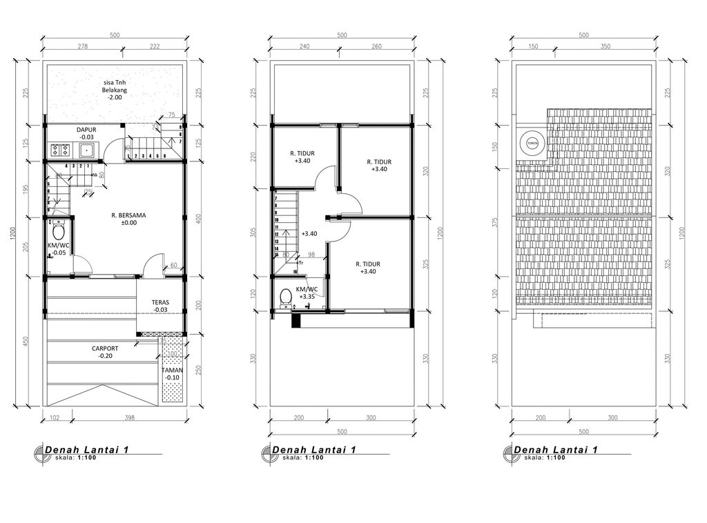 foto denah rumah tipe Compact Cozy Level Qeila 432 perumahan G-Land Padalarang Residence 2