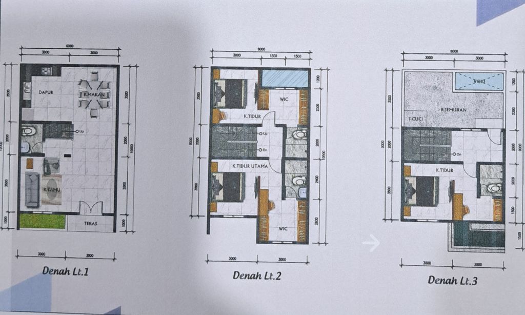 foto denah rumah tipe MUTIARA JADE 6 perumahan MUTIARA JADE
