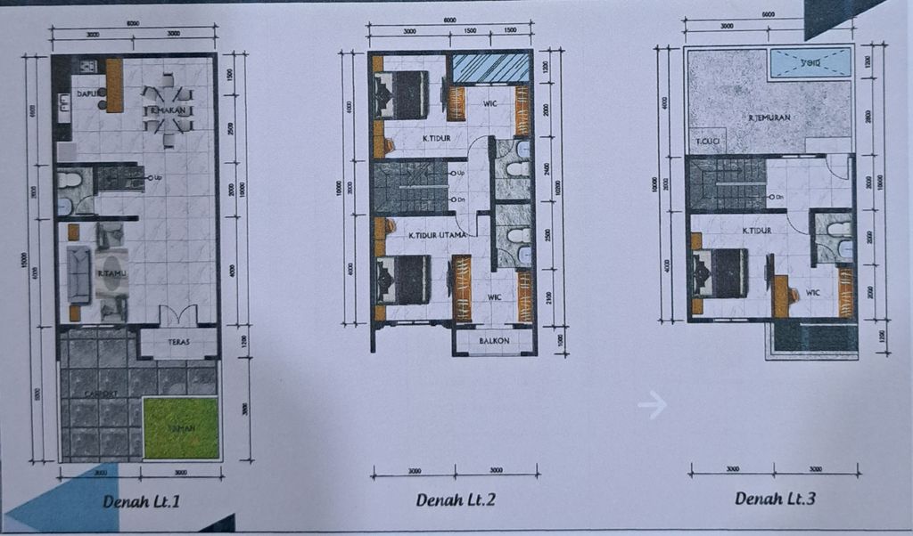 foto denah rumah tipe MUTIARA JADE PLUS 6 perumahan MUTIARA JADE
