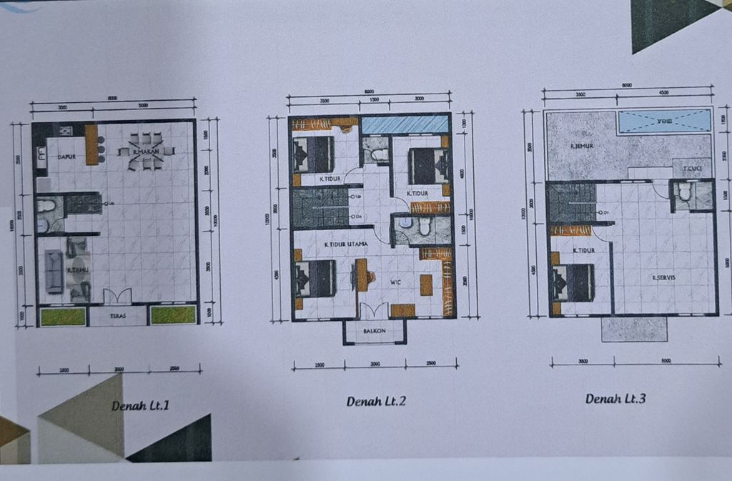 foto denah rumah tipe MUTIARA JADE 8 perumahan MUTIARA JADE