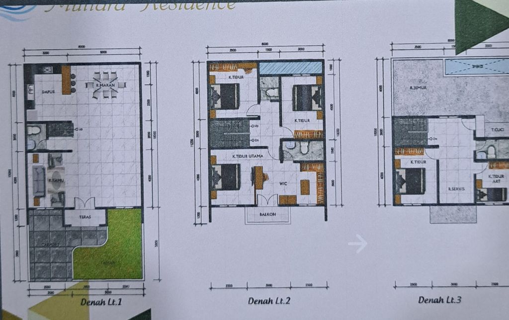 foto denah rumah tipe MUTIARA JADE PLUS 8 perumahan MUTIARA JADE