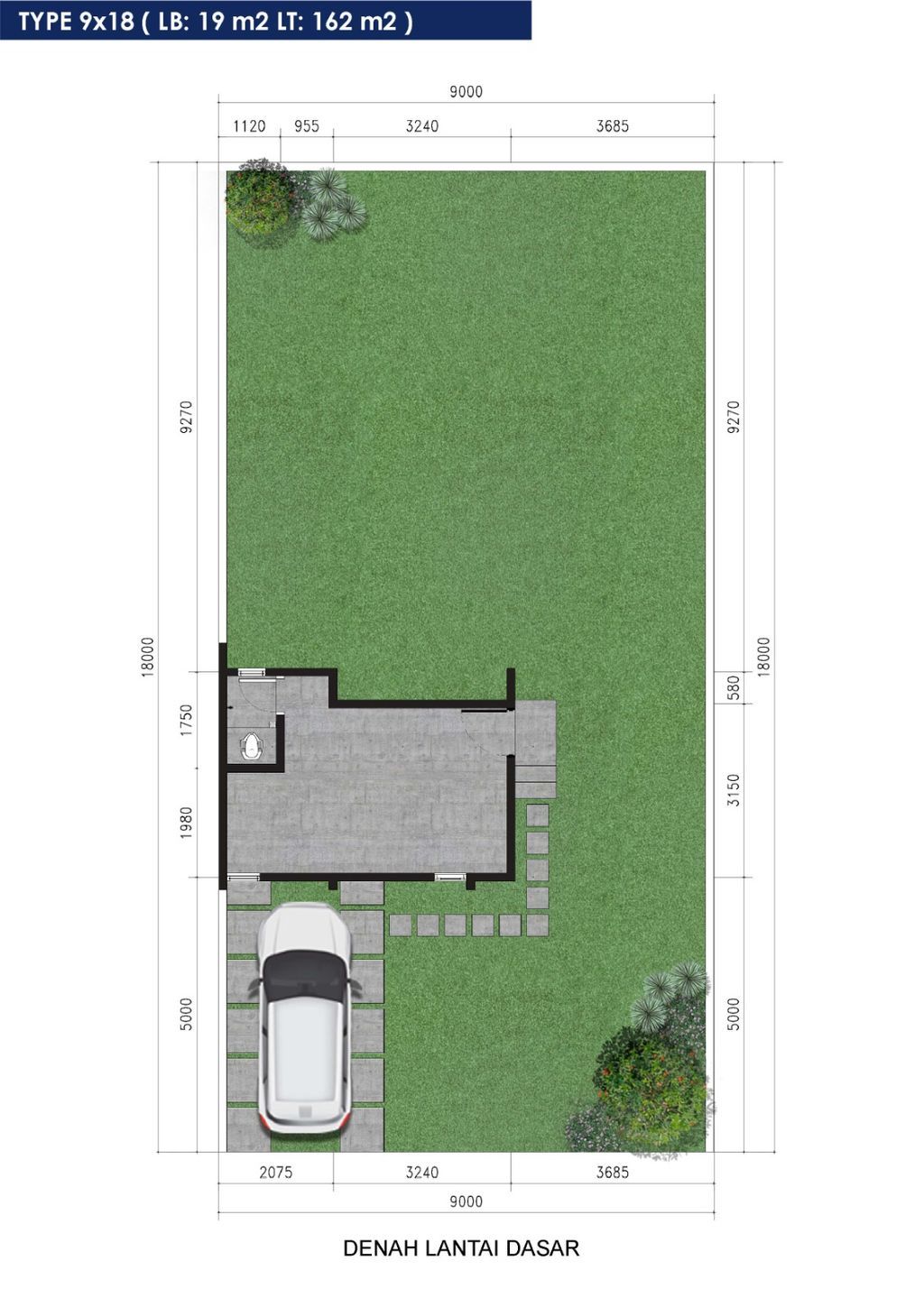 foto denah rumah tipe Studio House L9 perumahan CITRALAND SAMARINDA