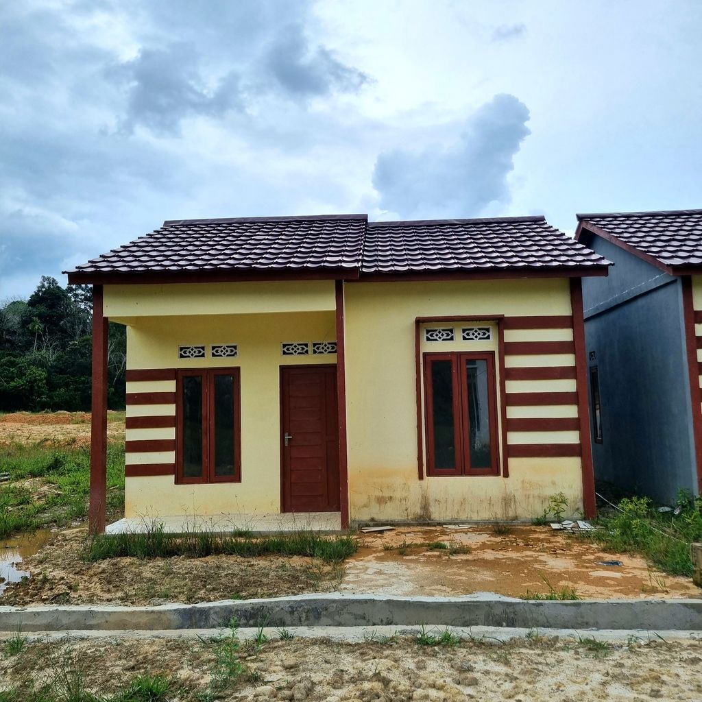 foto tampak rumah tipe 36 perumahan GREEN SENTAGI PERMAI