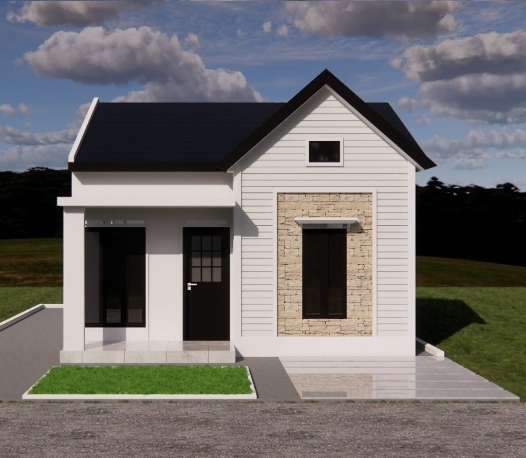 foto tampak rumah tipe 36 perumahan KENZIE RESIDENCE