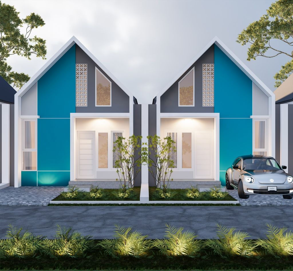 foto tampak rumah tipe 36 perumahan GRAND VIOLA CITY