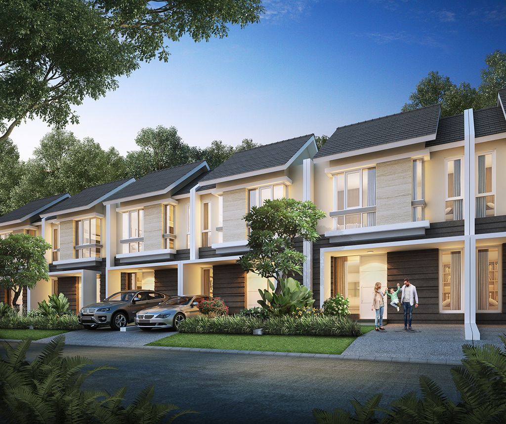 foto tampak rumah tipe LEBAR 6 MONTEVERDE ATTALEYA perumahan Citra Land Cibubur