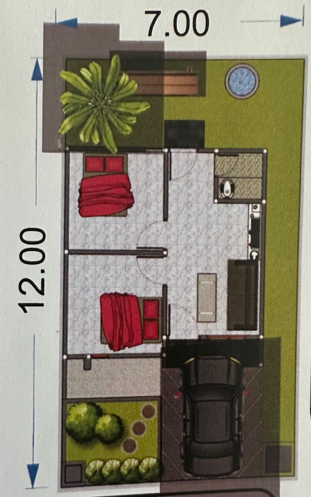 foto denah rumah tipe 36 perumahan Perumahan DKU Cluster SS Premium