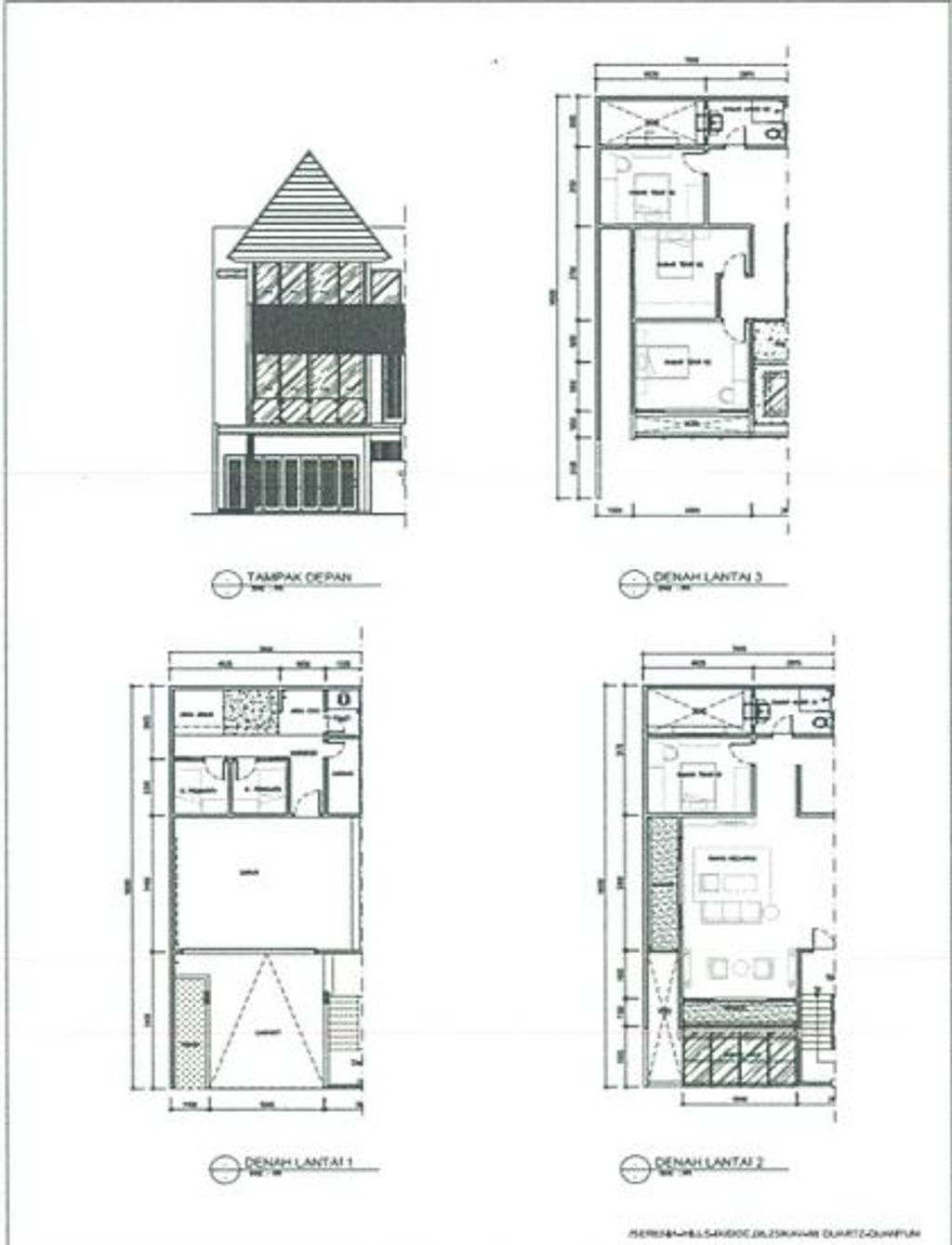 foto denah rumah tipe Quartz Opt perumahan Serenia Hills