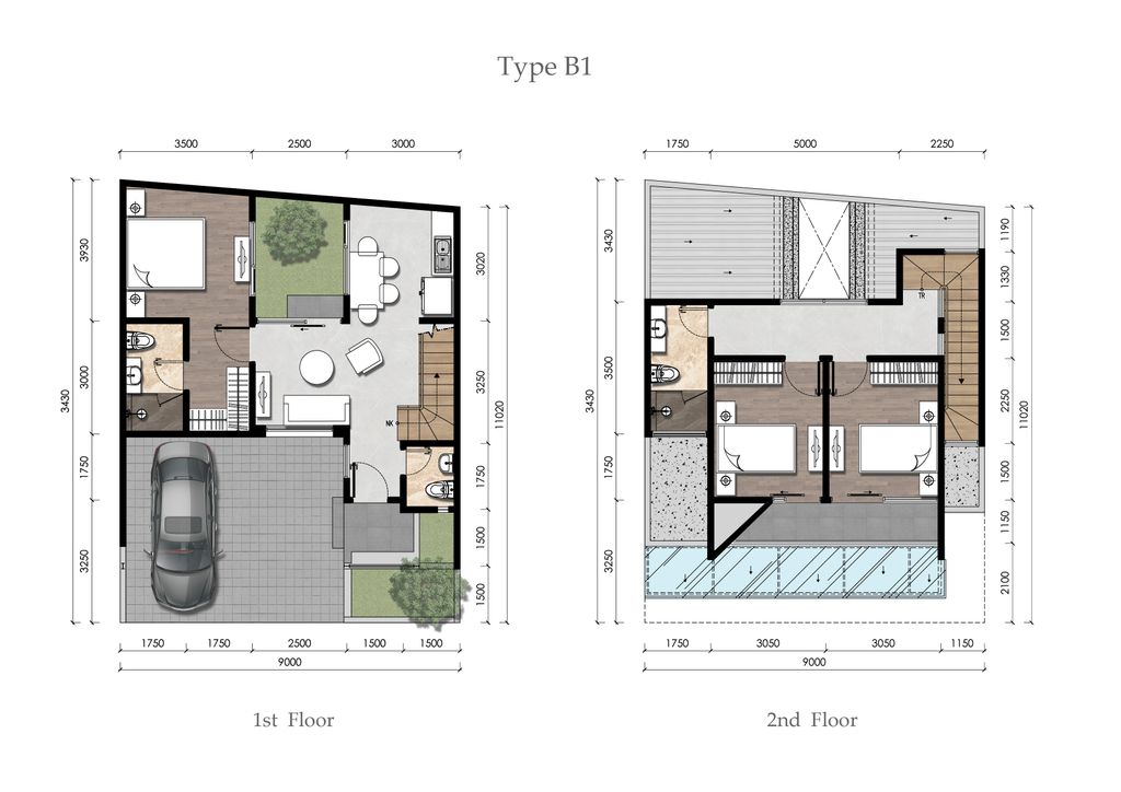 foto denah rumah tipe 138/102 perumahan THE GRAND VISTA RESIDENCE