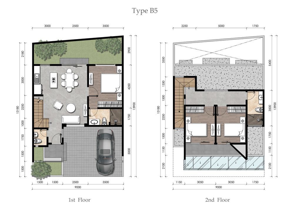 foto denah rumah tipe 144/122 perumahan THE GRAND VISTA RESIDENCE