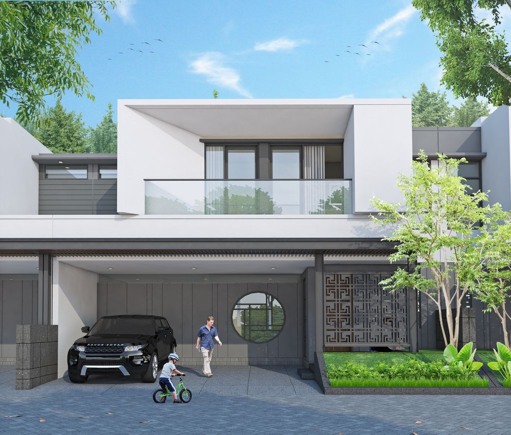 foto tampak rumah tipe 144/128 perumahan THE GRAND VISTA RESIDENCE