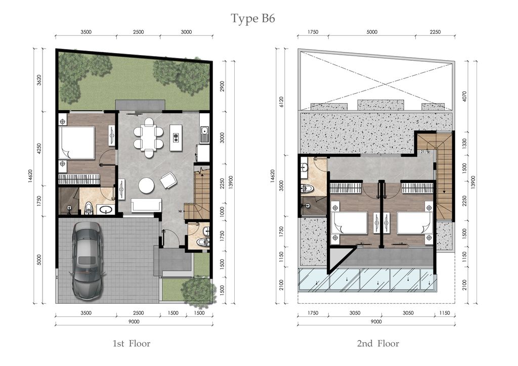 foto denah rumah tipe 144/128 perumahan THE GRAND VISTA RESIDENCE