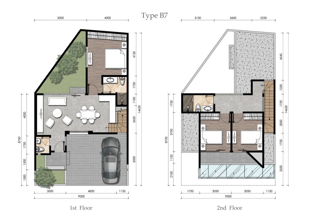 foto denah rumah tipe 147/121 perumahan THE GRAND VISTA RESIDENCE