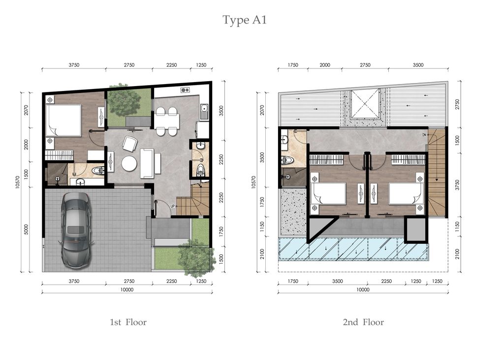 foto denah rumah tipe 150/109 perumahan THE GRAND VISTA RESIDENCE