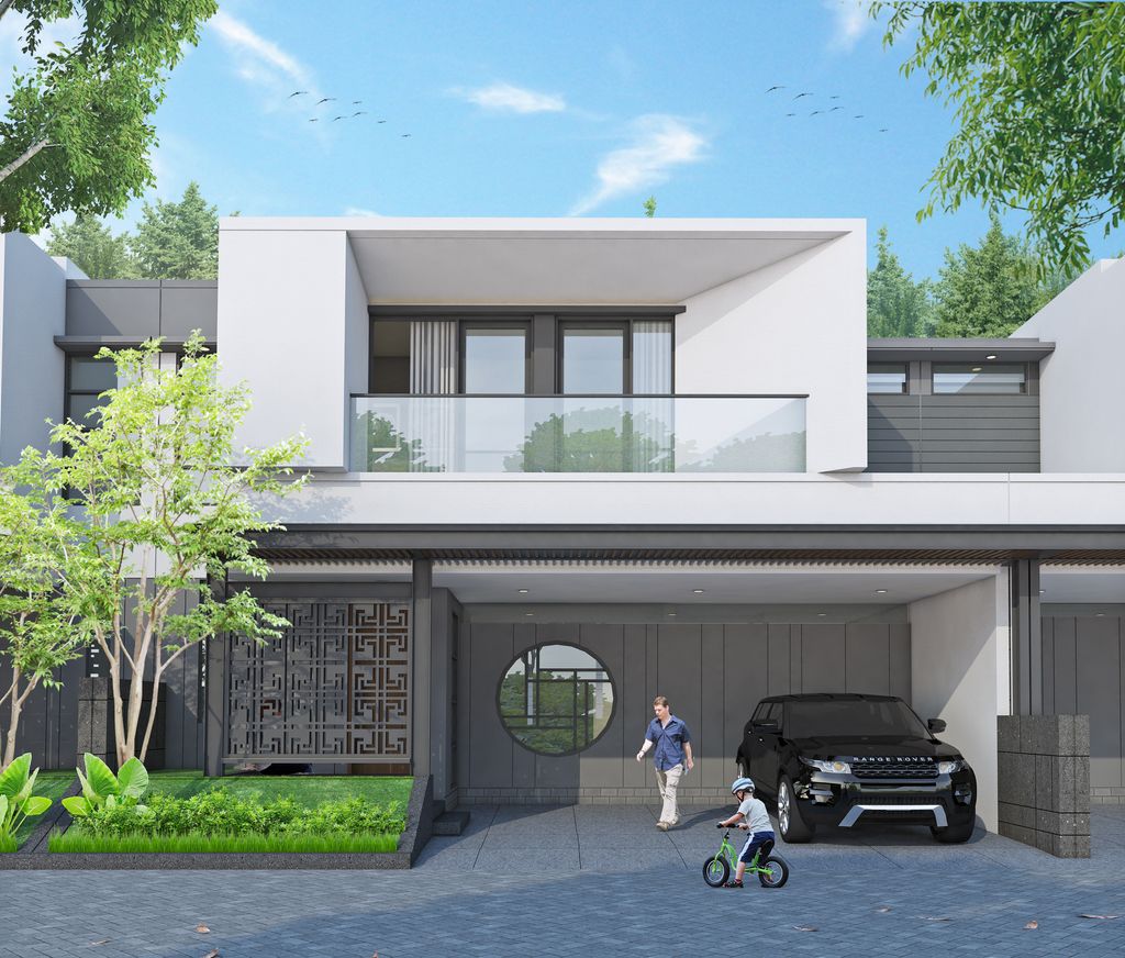 foto tampak rumah tipe 155/116 perumahan THE GRAND VISTA RESIDENCE
