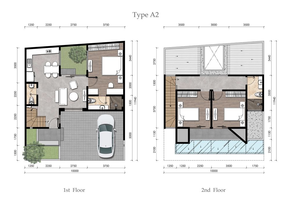 foto denah rumah tipe 155/116 perumahan THE GRAND VISTA RESIDENCE