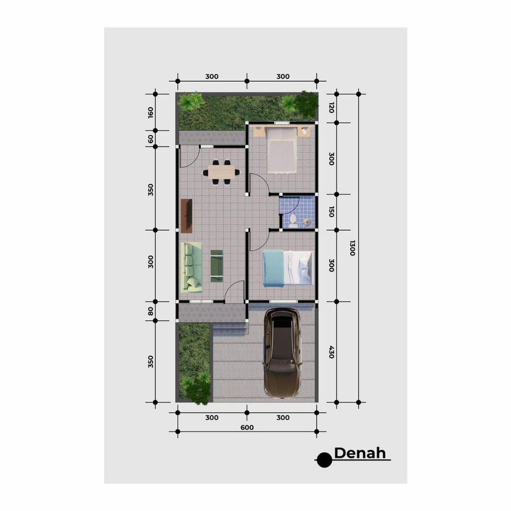 foto denah rumah tipe 42/78 perumahan Arrain Residence 2