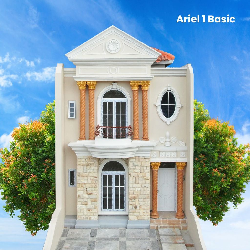 foto tampak rumah tipe ARIEL 1 BASIC perumahan Angel Residence