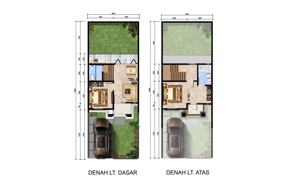 foto denah rumah tipe ARIEL 2 BASIC perumahan Angel Residence