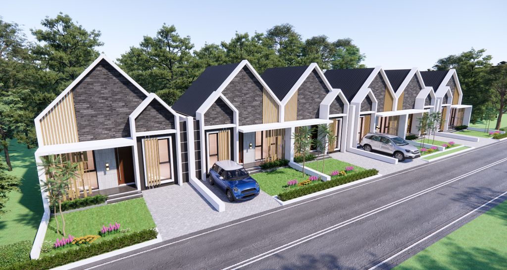 foto tampak rumah tipe 42 perumahan Langgeng Asri Residence